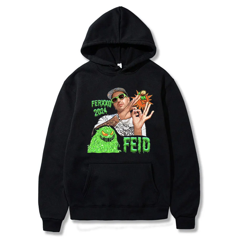 

Rapper Feid Ferxxo Ferxxocalipsis Tour 2024 Hoodie Men Women Hip Hop Oversized Sweatshirt Men's Fleece Cotton Hoodies Streetwear