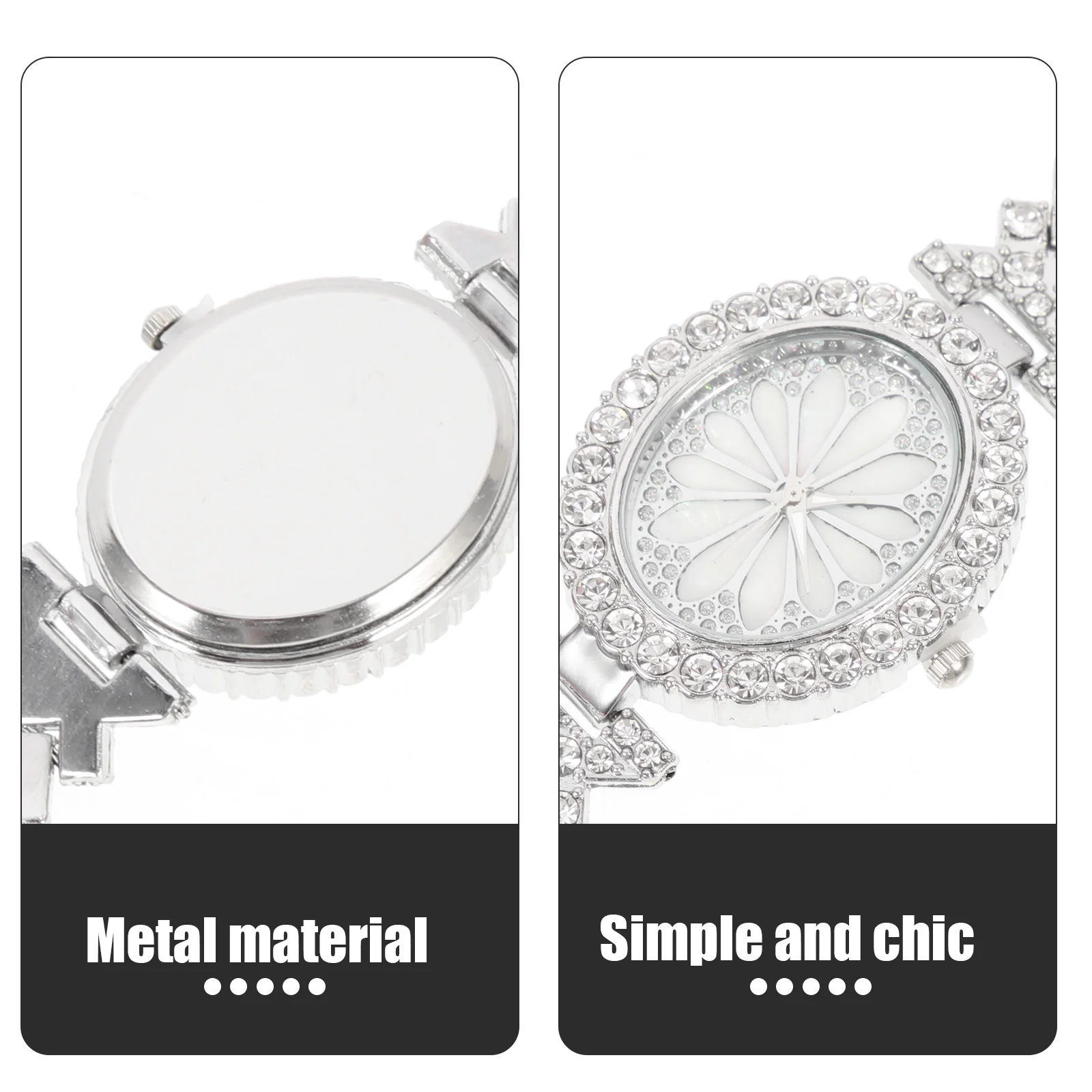 

Women Shiny Watch Fashionable Durable Casual Wristwatch Accurate Time Adjustable Girl Gift Watch Women Accessory