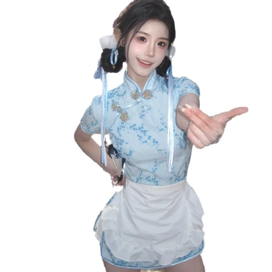 

Chinese girl cheongsam cospaly maiden passion free off couple temptation pure desire uniform cos role playing female Halloween