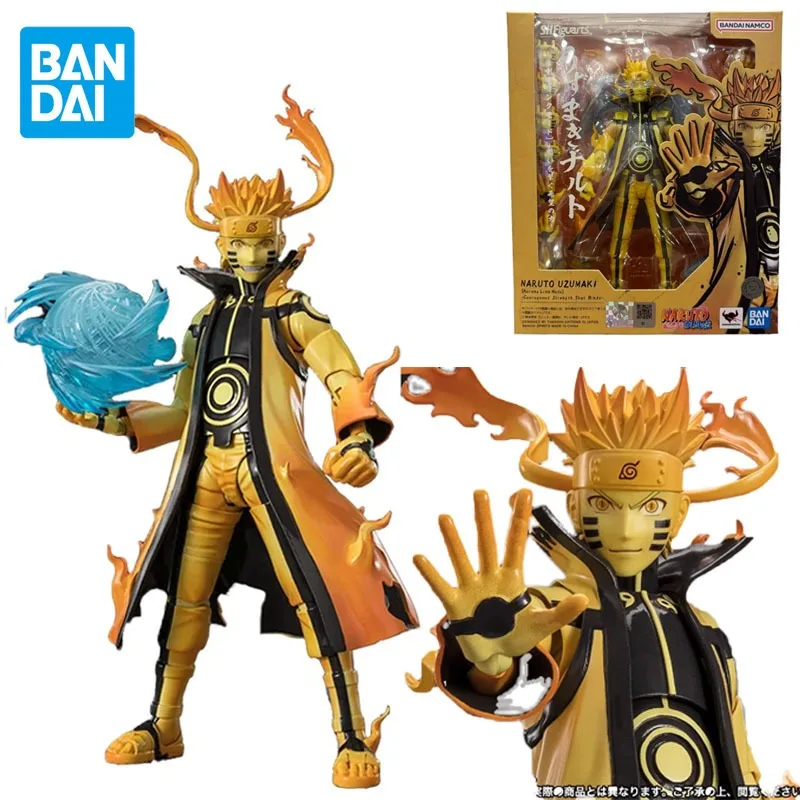 BANDAI Original S.H.Figuarts NARUTO Anime Figure Uzumaki Naruto Kurama Action Figure Toys for Boys Girls Children Birthday Gifts