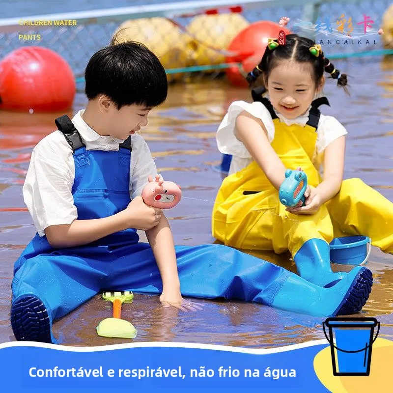子供用全身防水ウェーディングパンツ、海産物採取用具、ベビー釣り道具、プラスチック製、ユニセックス、春シーズン