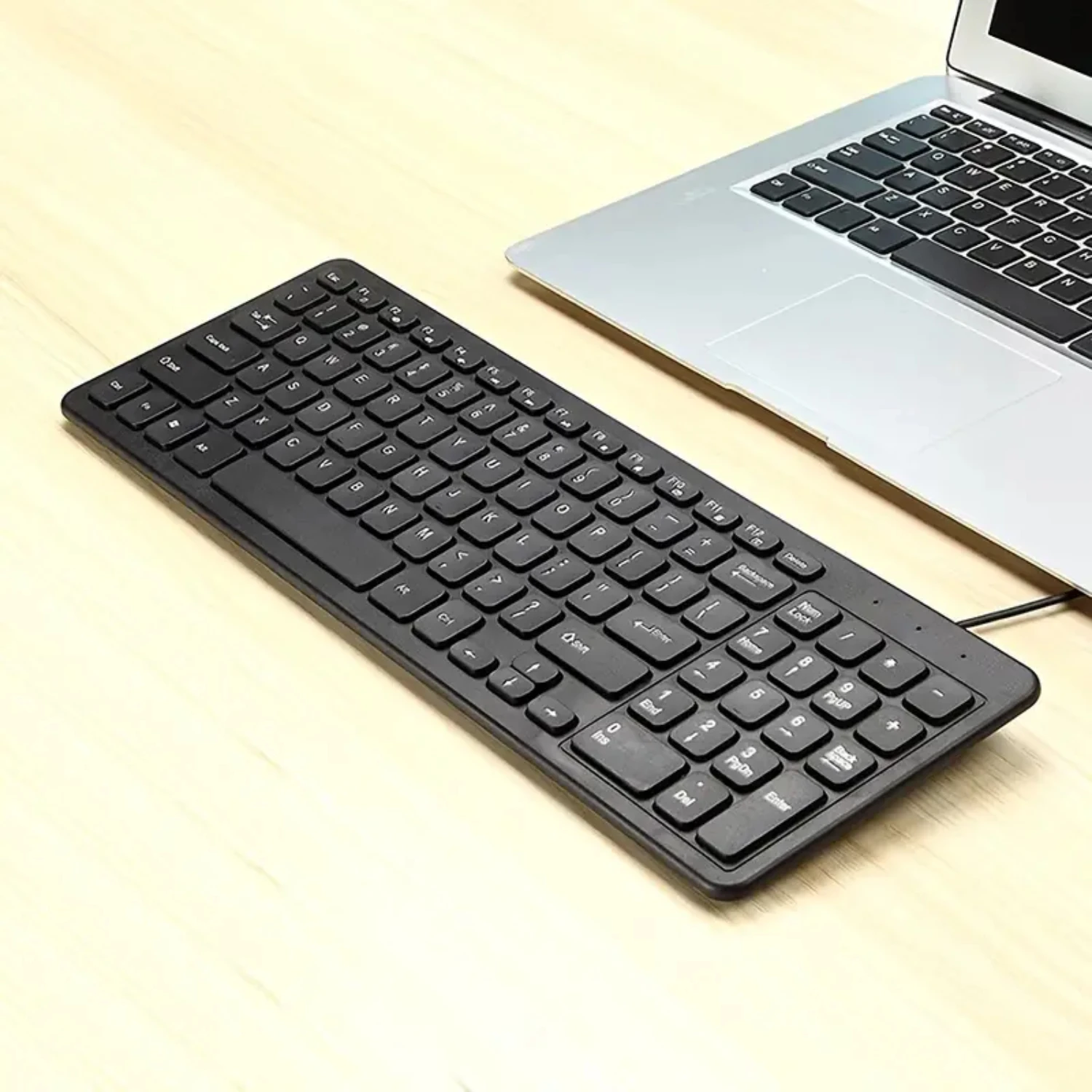 Experience ultra-slim and durable comfort with the Wired Chocolate Keys USB Computer Keyboard for PC. This premium quality wire