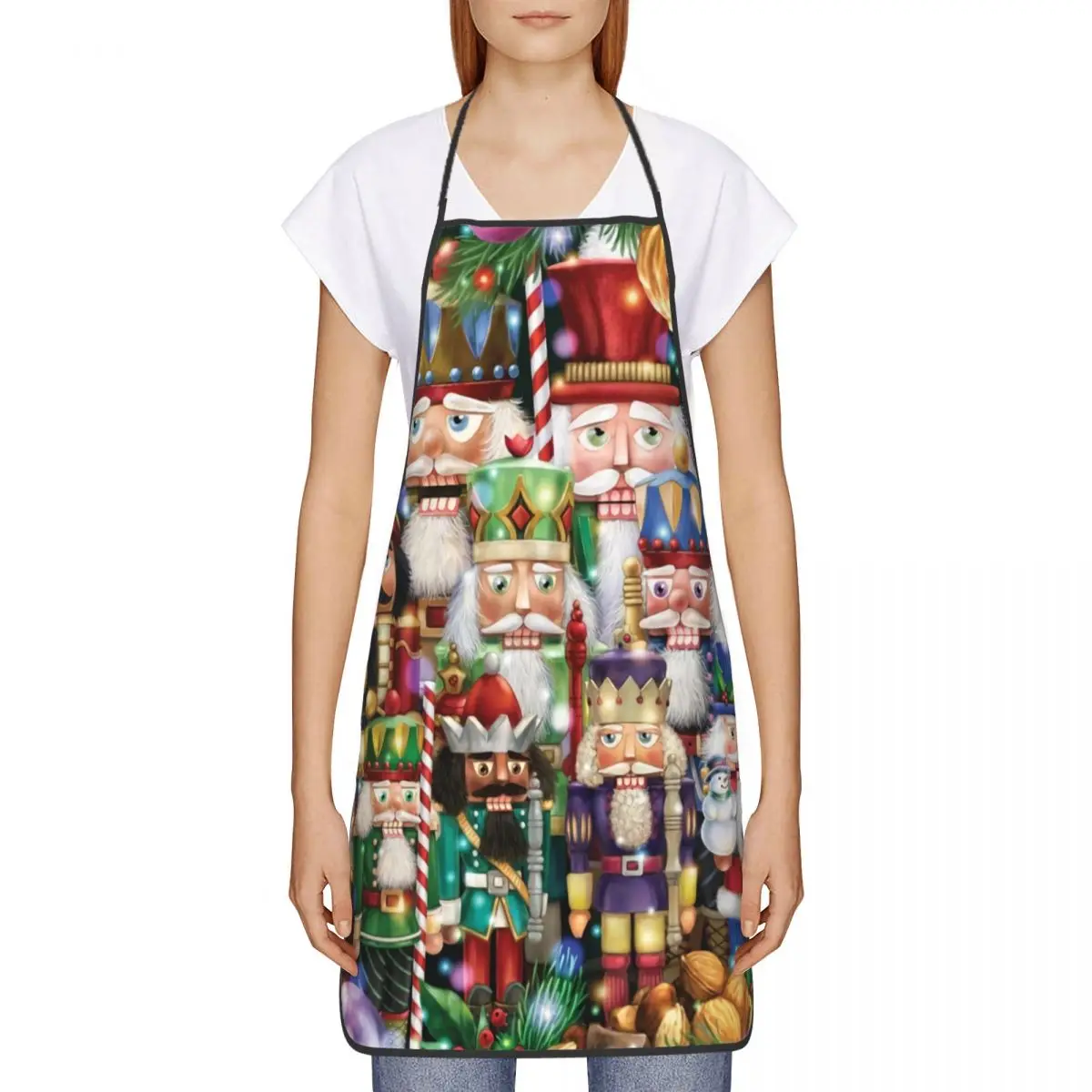 Custom Nutcracker Apron Women Men Unisex Bib Kitchen Cooking Tablier Cuisine Chef Painting