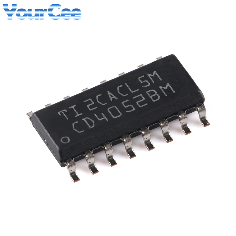 5pcs CD4052BM CD4052BM96 CD4052 SOIC-16 Low Conduction Leakage Current 2-channel 4:1 Analog Switch Logic Chip