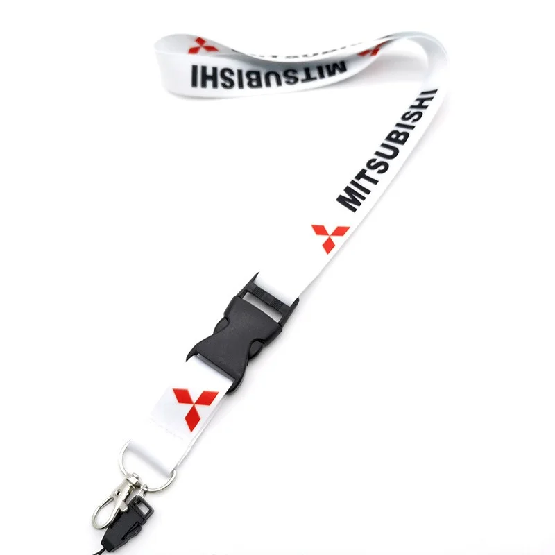 For Mitsubishi Ralliart Lancer Outlander 3 l200 EX10 ASX Lanyard Nylon Printing Car Logo Keychain Motorcycle Auto Fashion Gifts
