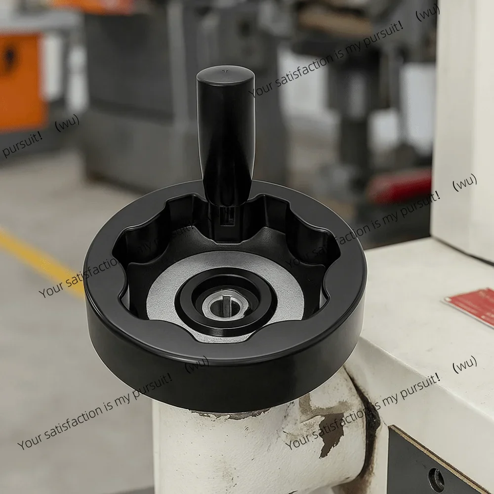 Shaker handle foldable, wave inside handwheel round rotating handle