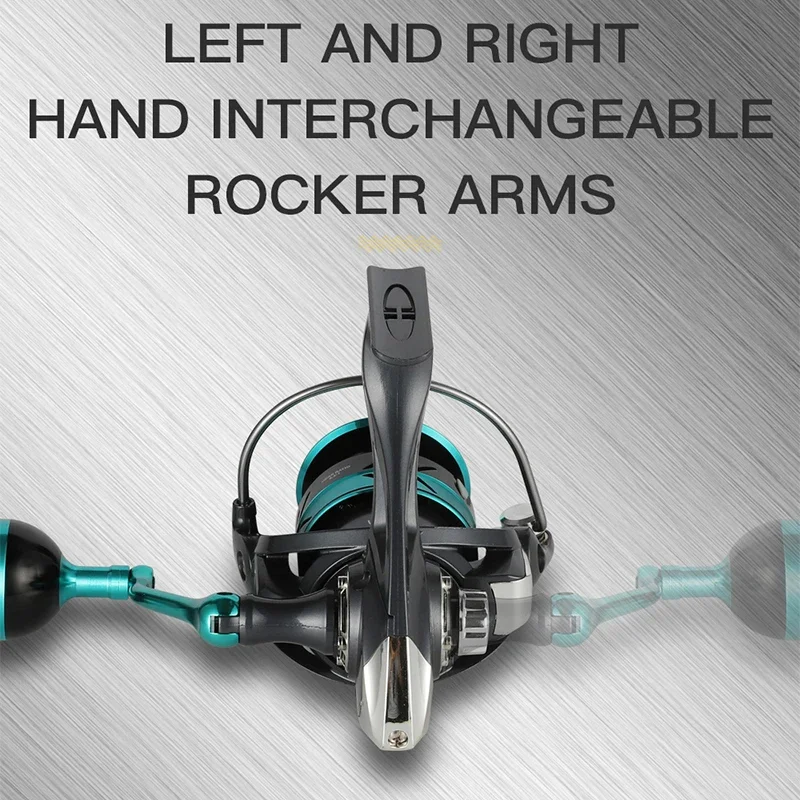 سلسلة GLS خفيفة 1000 ~ 7000، نسبة تروس 5.2:1، سحب أقصى 15 كجم، بكرة معدنية CNC، بكرة صيد دوارة، للمياه العذبة والمياه المالحة #6