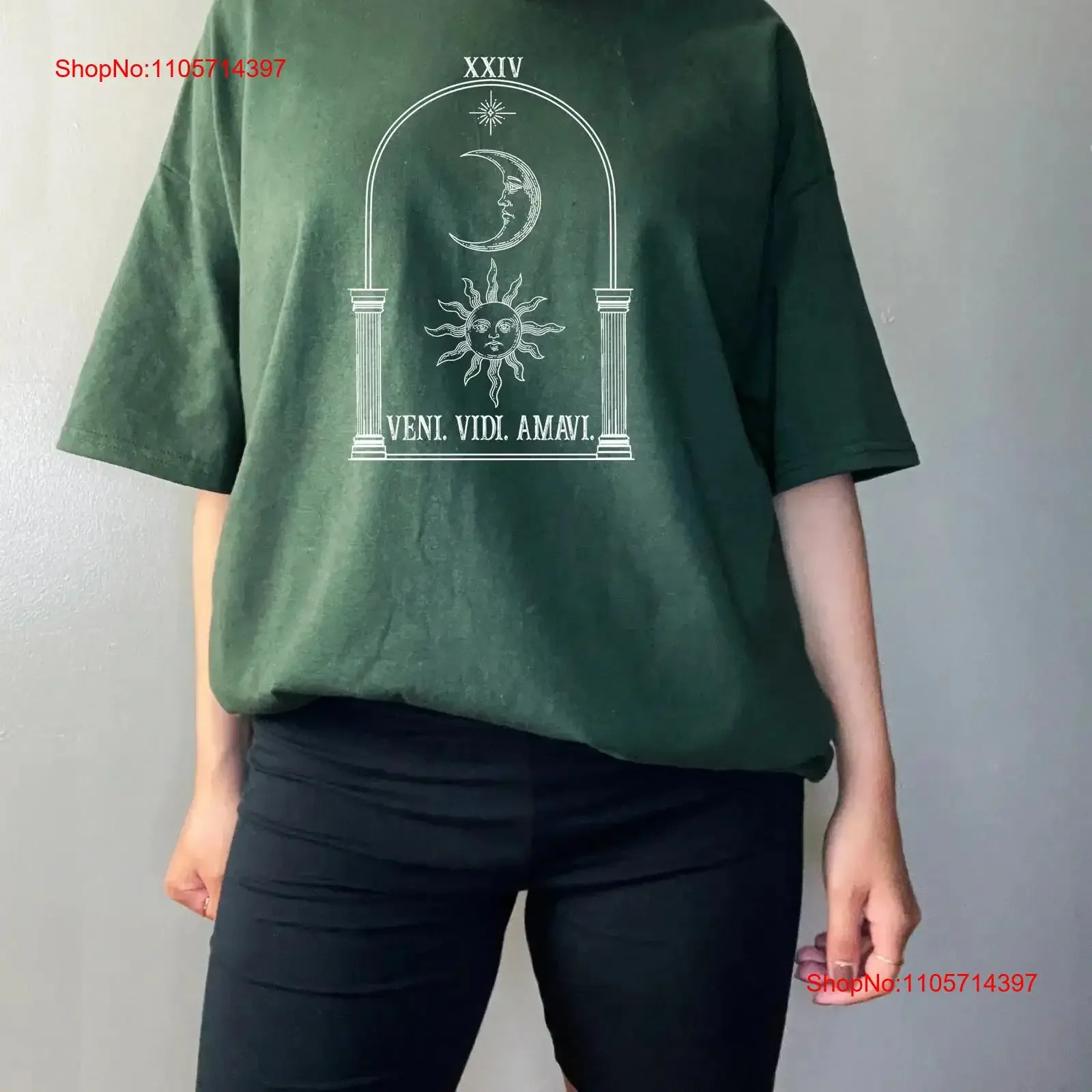 Dark Academia Clothing LighT T Shirt Alt Indie Celestial Aesthetic Tarot Card Sun and Moon Oversized Vintage Witchy vintage