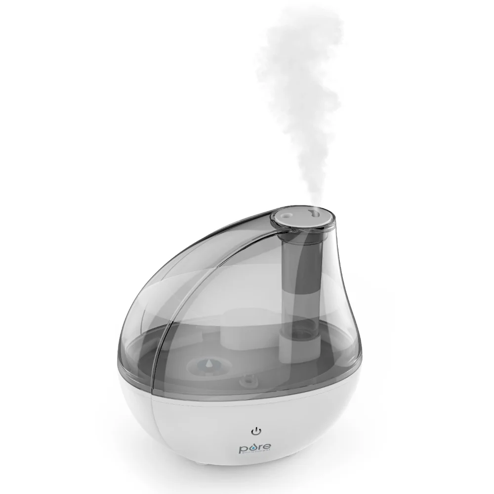 Humidificador ultrasónico de vapor frío, plateado