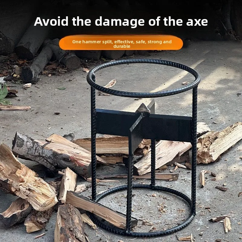 Vertical Wood Splitter Steel Log Splitting Household Rural Outdoor Manual Quick Firewood Splitting