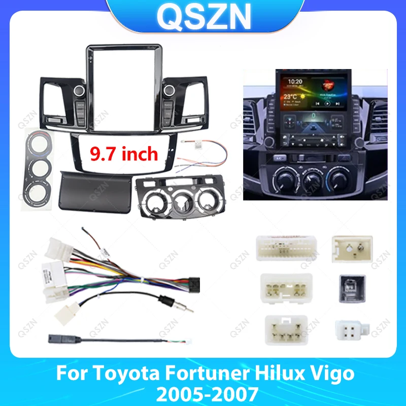 

For Toyota Fortuner Hilux Vigo 2005-2007 9.7 inch MC Car Radio Stereo Android GPS Multimedia Radio Fascia Panel Dashboard Frame.