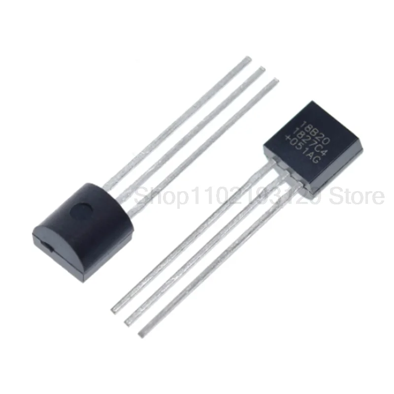 Chip electrónico con Sensor DS18B20 TO-92, chips 18B20, Sensor de temperatura IC 18b20, diy, 10 Uds./lote