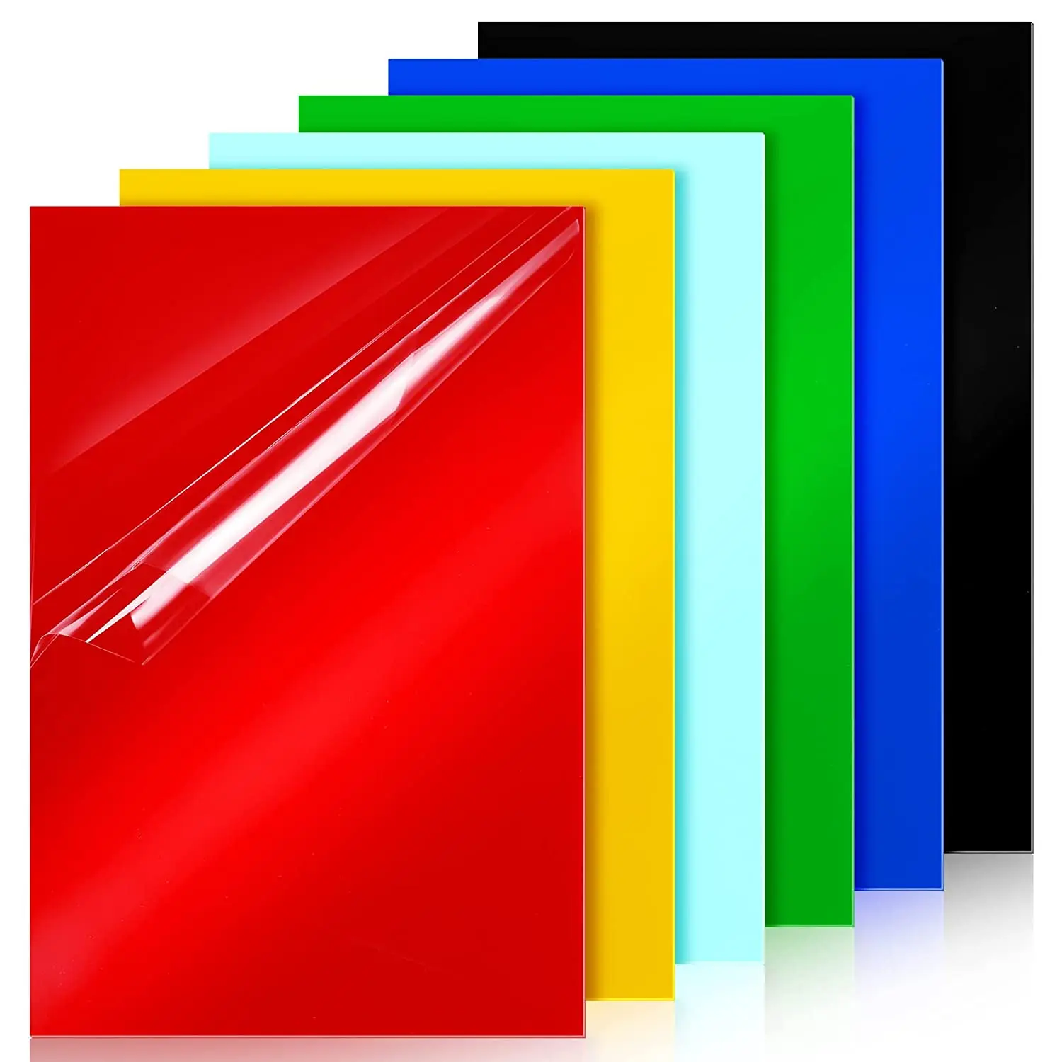 Undurchsichtige Acrylplatte (PMMA), Plexiglas, Weiß/Schwarz/Rot/Grün/Gelb, für Heimwerker/Ausstellungsprojekte/Hochzeits- und Heimdekoration, getönte Platte