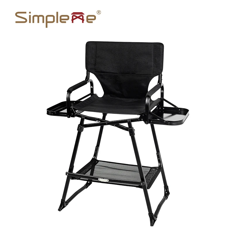 

Wholesale Aluminum Folding Portable Tall Director Chairs Professional Makeup Artist Chair