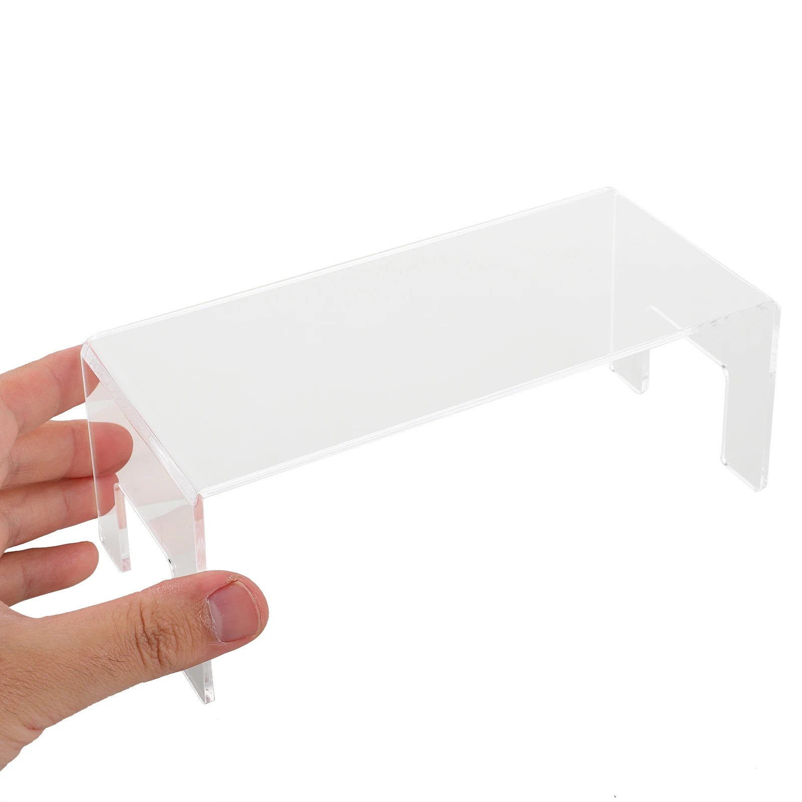 

2 Pcs Display Stand Clear Risers Shelves for Window Stands Action Figure Plastic