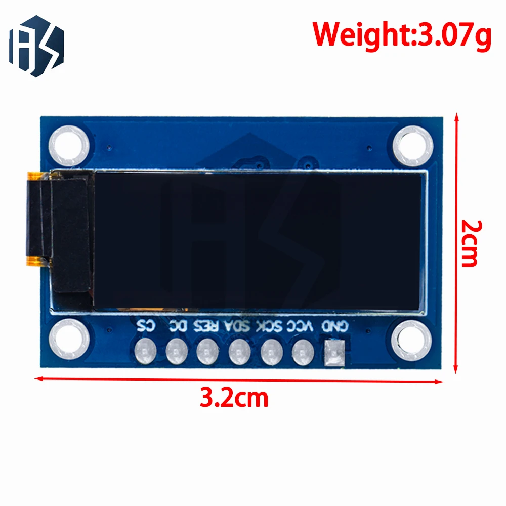 SSD1306 7PIN 0.91 pouces 128x32 SPI Module OLED 0.91 "Module d'affichage OLED blanc bleu carte d'écran OLED pour Arduino