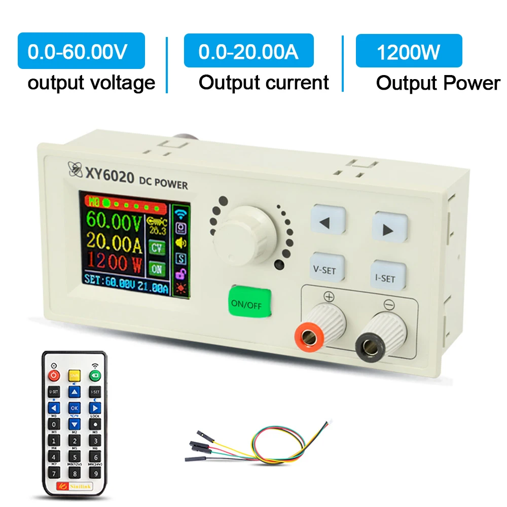 Imagem -06 - Cnc Ajustável dc Power Supply Tensão Constante Corrente Constante Manutenção Conversor 20a 1200w Módulo Step-down Xy6020 Xy6020w