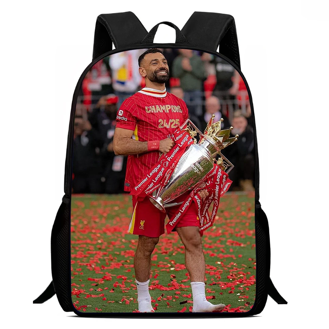 15-Inch Haaland Salah Print Backpacks Football Star Backpack For Kids School Backpack For Boys&Girls Bag For Children