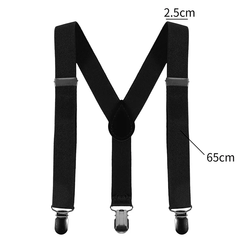 Soild Color Children Belt Bowtie Set Baby Boys Girls Suspenders Clip-on Y-Back Braces Bow Tie Elastic Kids Adjustable