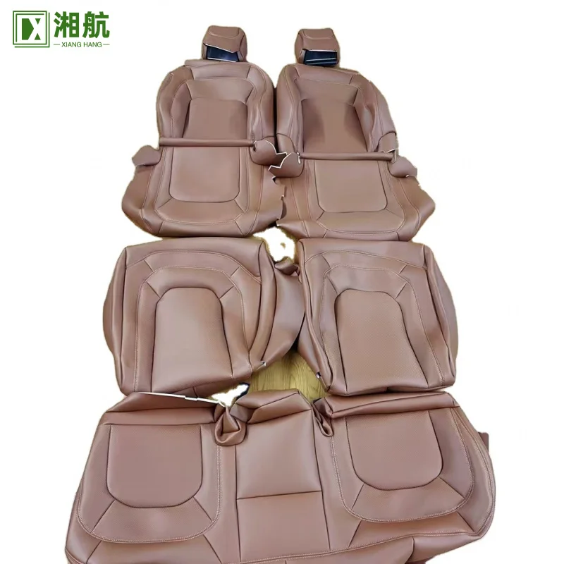 Suitable for 2021 Land Rover Defender  Brown Nappa Leather Full Replacement Car Seat Cover