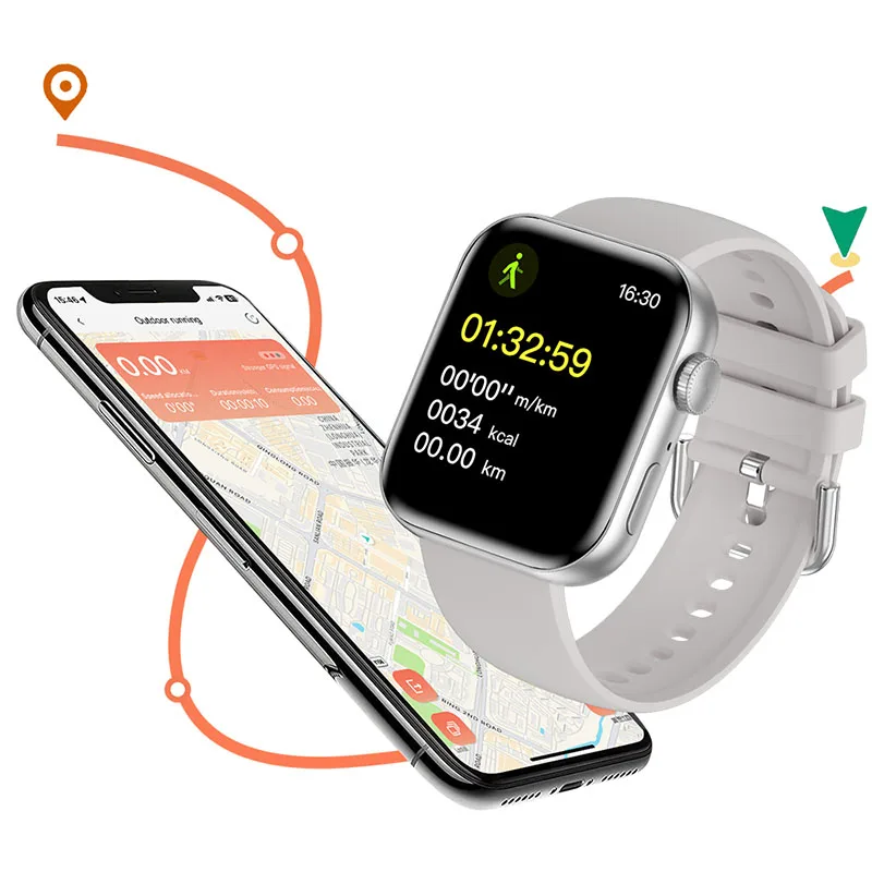 

2025 Новый 5,0 Bluetooth-вызовы 1,3-дюймовый IPS сенсорный экран высокой четкости Мониторинг сердечного ритма сна GPS Android iOS Smartwatch