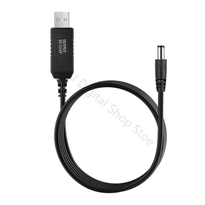 96BA Matching Device Power Cable with USB-A Input and DC5521 End, PVC Cord for Home Desk Backup Charging and Daily Use