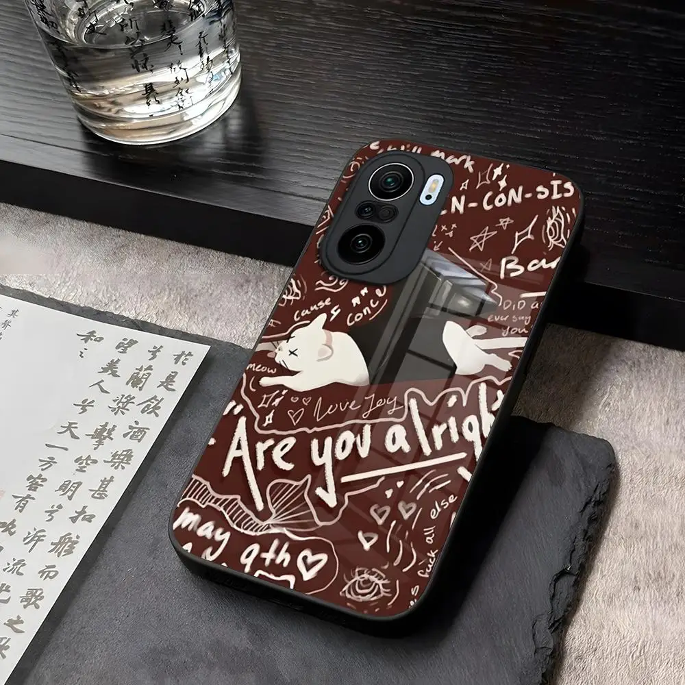 Cartoon Lovejoy Band Phone Case Tempered Glass For Xiaomi Redmi Note 13 11 10 9 8 S T Poco M4 F3 X3 Pro Coque