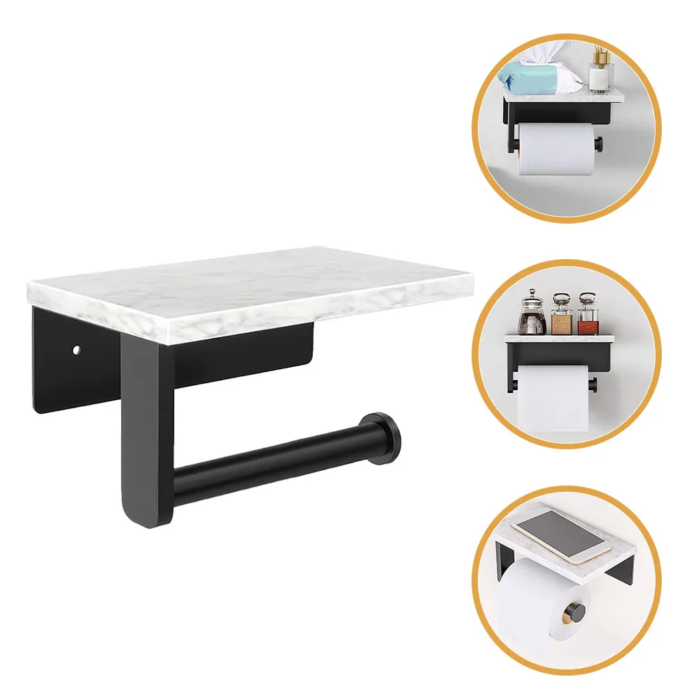 

Держатель для туалетной бумаги из нержавеющей стали, настенный, с современной мраморной отделкой, аксессуар для ванной комнаты, диспенсер для рулонов салфеток и полотенец