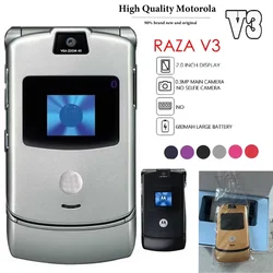 Original RAZR V3 Unlocked Bluetooth MP3 MP4 Video Loudspeaker Flip Mobile Phone GSM 850 / 900 / 1800 / 1900 Mini USB Mini-SIM