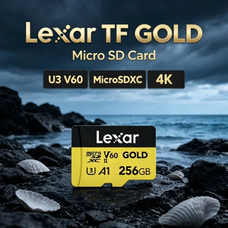 Lexar TF GOLD Professional Memory Card microSDXC 128GB 256GB SD Card A1 C10 U3 V60 4K TF Card for Action Camera