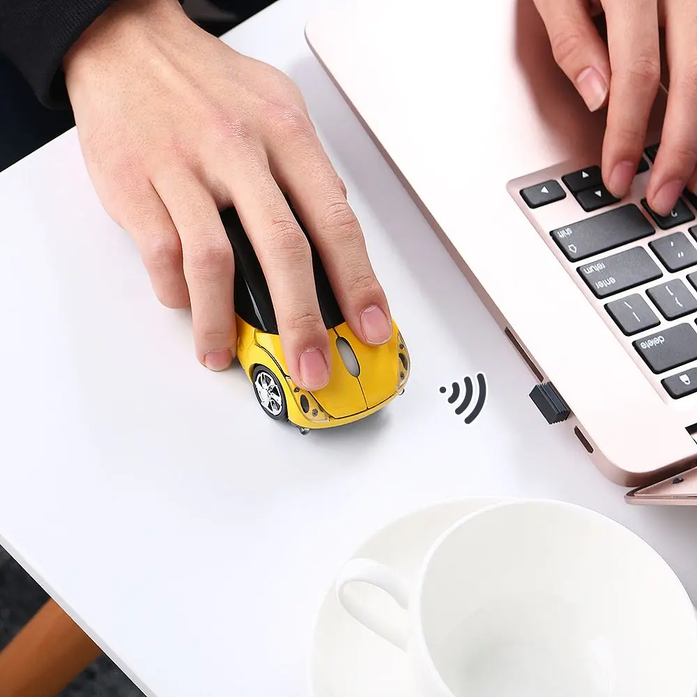 Portable New Optical Gaming USB Receiver 2.4GHz 3D Car Shape Mice Wireless Mouse For PC Laptop