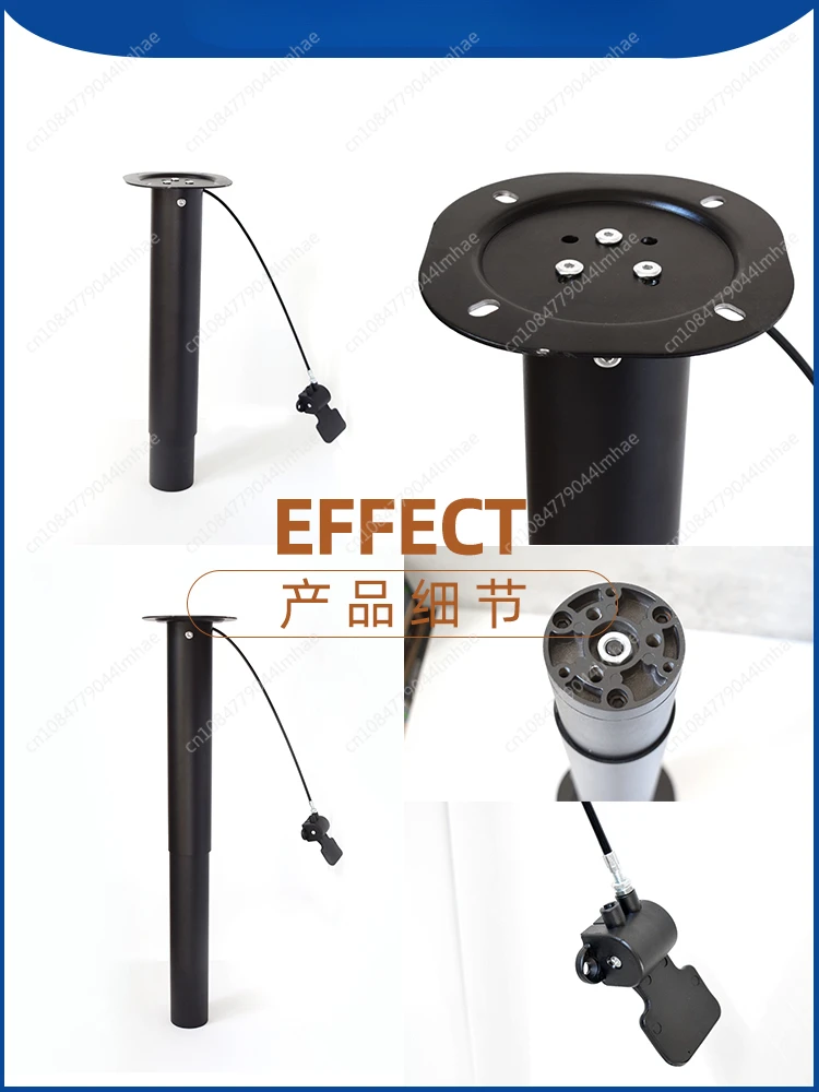 Coffee table wire control lifter, pneumatic vertical random stop, lifting hardware, multi-function press lever manual adjustment