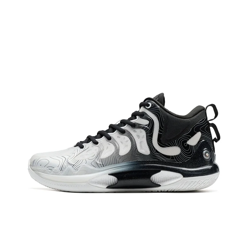 XTEP Slip Resistant Abrasion Resistant Low top Basketball Shoes Men's Black White 976419120001/