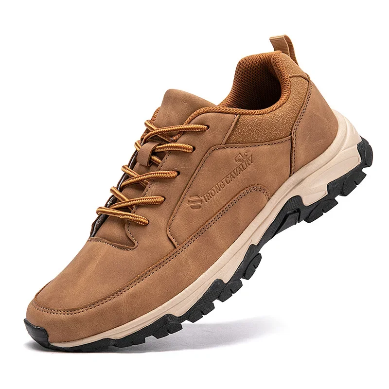 Autumn New Shoes for Men Leather Casual Shoes Outdoor Leisure Sport Shoes Youth Fashion Lace-up Sneaker Big Size