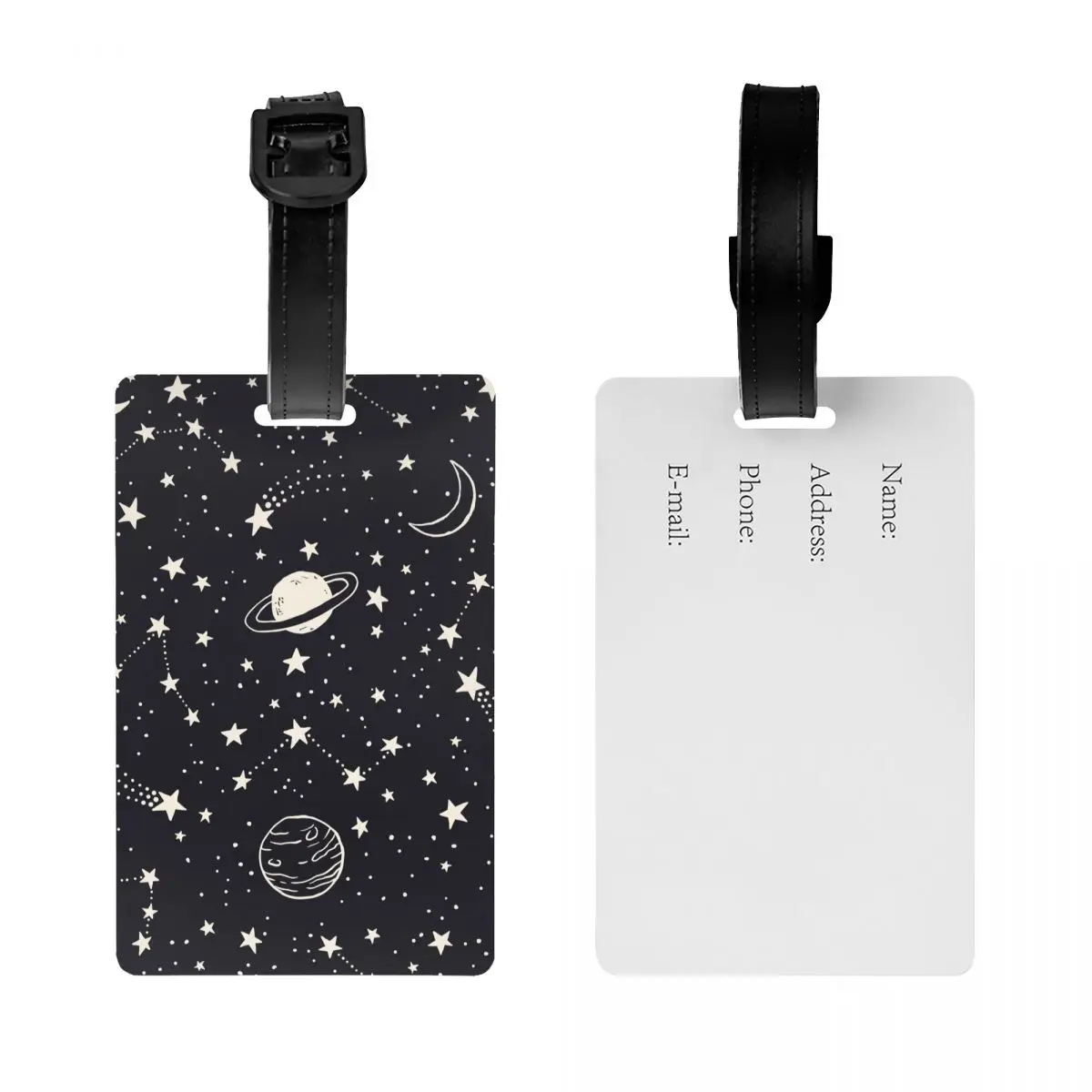 Custom Cosmic Star Cluster Outer Space Luggage Tags Custom Galaxy Constellations Star Baggage Tags Privacy Cover Name ID Card