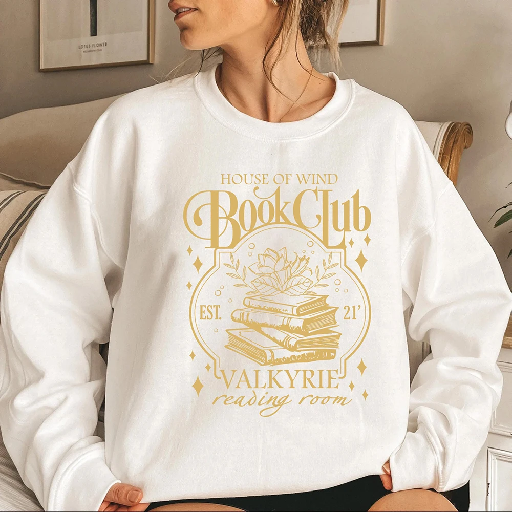 ACOTAR House Of Wind Book Club Sweatshirt Night Court Velaris House Of Wind Library Sarah J Maas Casual Unisex Top Streetwear