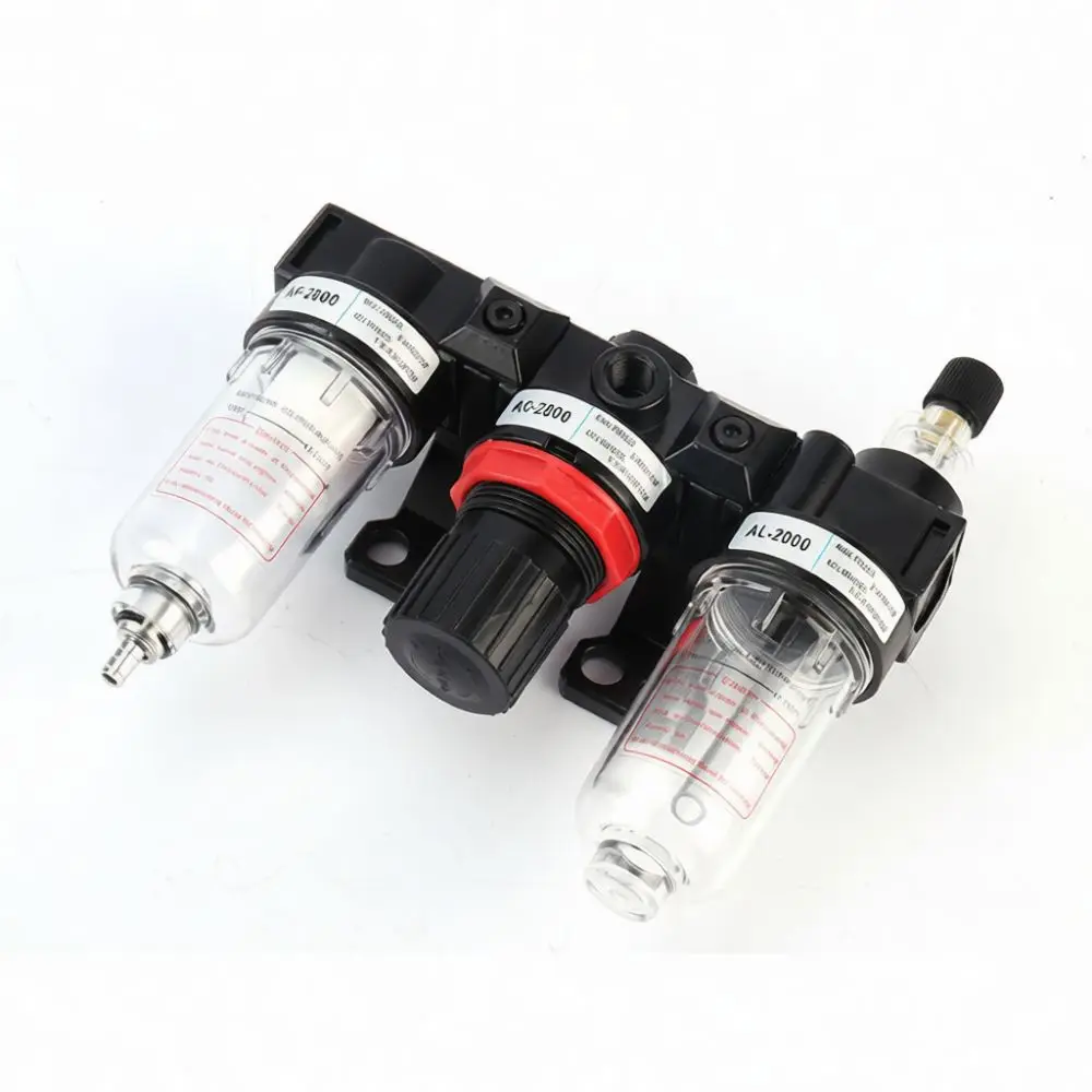 Compressed Air Treatment Unit AFC2000 Pneumatic Filter Regulator Combo Automatic Drain Industrial Gas Flow Control Valve