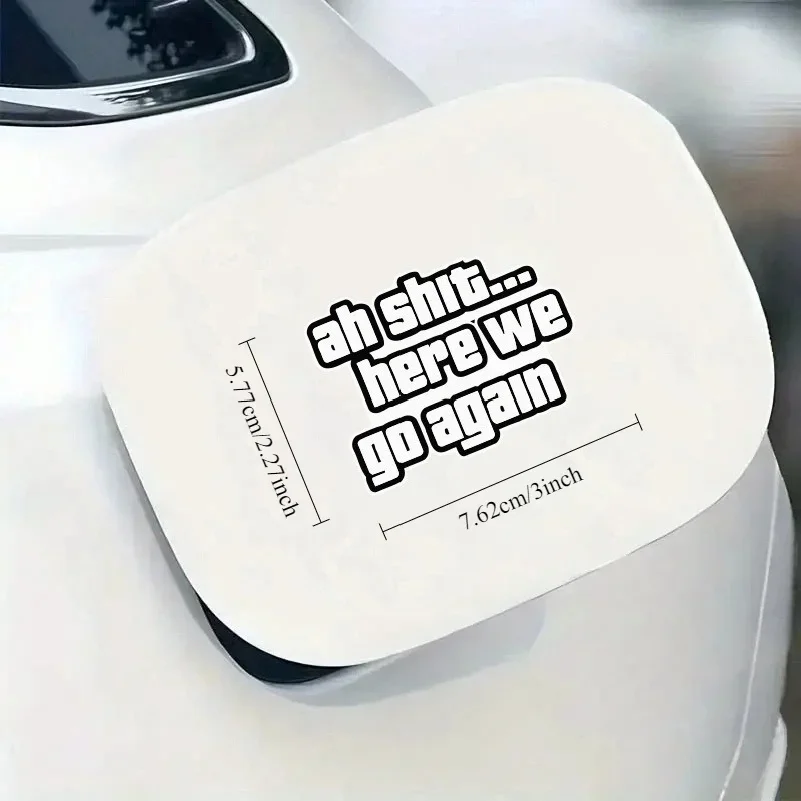 Funny Slogan Sticker Bold Text Waterproof Vinyl Decal For Bike Car Decor
