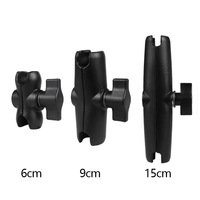 Double Socket Ram Mount Support Holder Clamp Compatible with 1 Inch 25mm Ball Mount Boule Ram Motorcycle Accessories