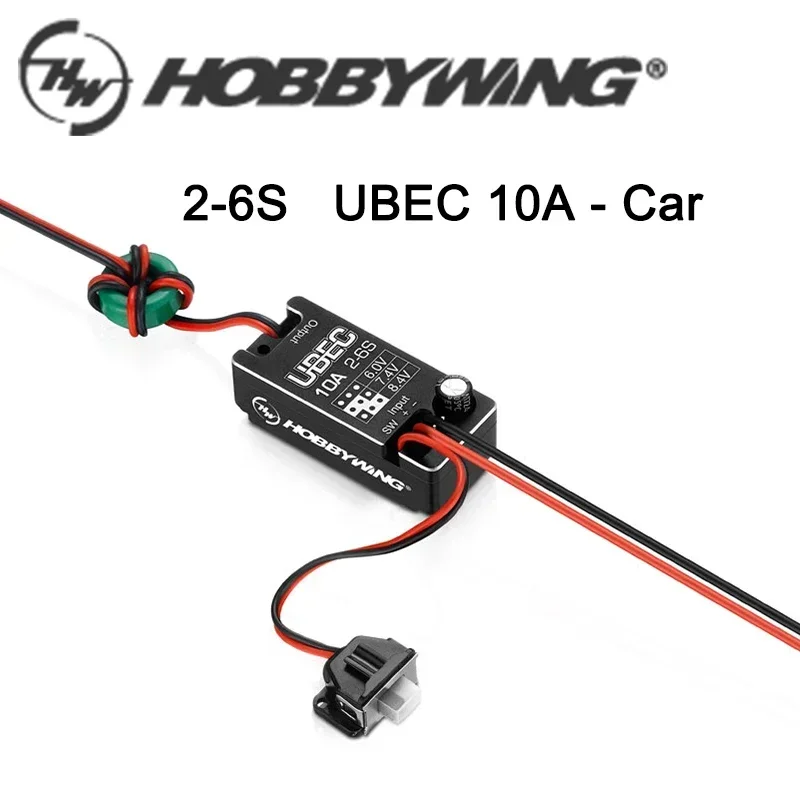 Hobbywing Waterproof UBEC 10A Voltage Regulator Module 2-6S 6V/7.4V/8.4V Adjustable Metal Shell BEC For RC Car AccessoriesUniFly
