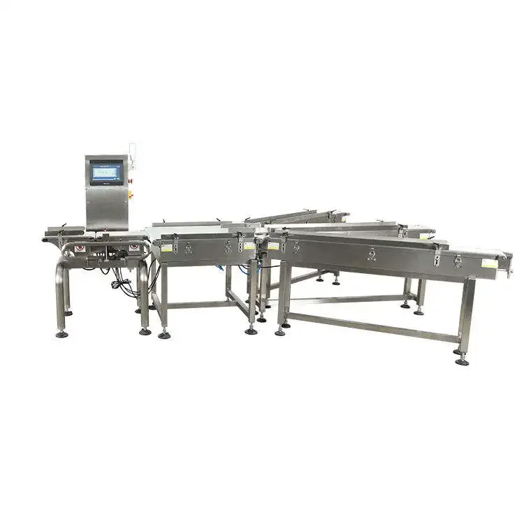 Automatic Conveyor Belt Checkweigher And Weight Sorting Machine Combined System