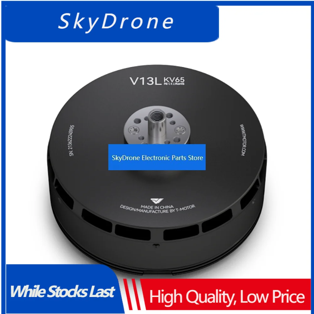 SkyDElT-MOTOR V13L KV65 Factory Supply Brushless DC 6000W 6KW IPX5 24S 50kg 100kg 200kg VTOL  Motor