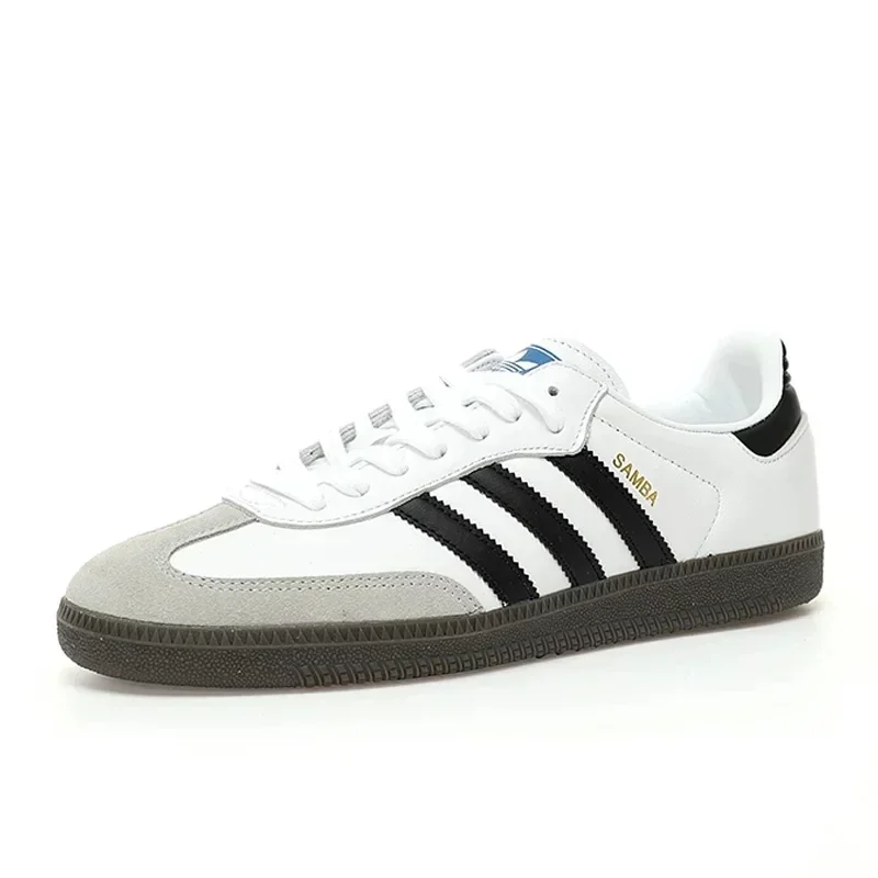 Adidas Originals Samba Low Skateboarding Shoes for Men and Women Unisex Green Tumbled Leather shoes