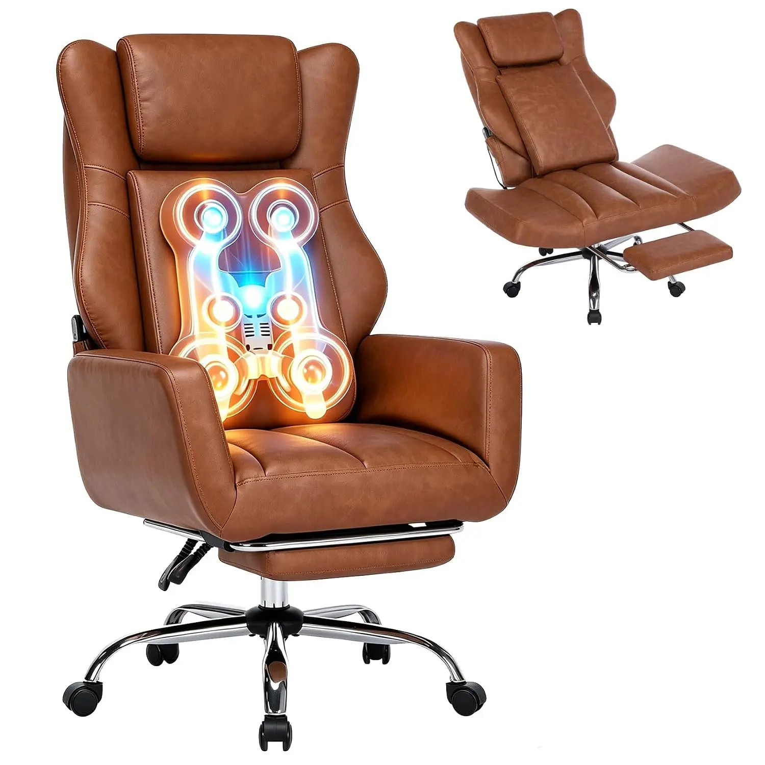 Kneading Massage Office Chair Flip-up Armrest Ergonomic Home & Office Use, Customized