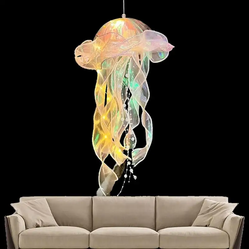Jellyfish Lanterns bedroom home decoration lights Colorful Jellyfish Lamp Colorful Sea Creature Lamp Bedroom Atmosphere Decor