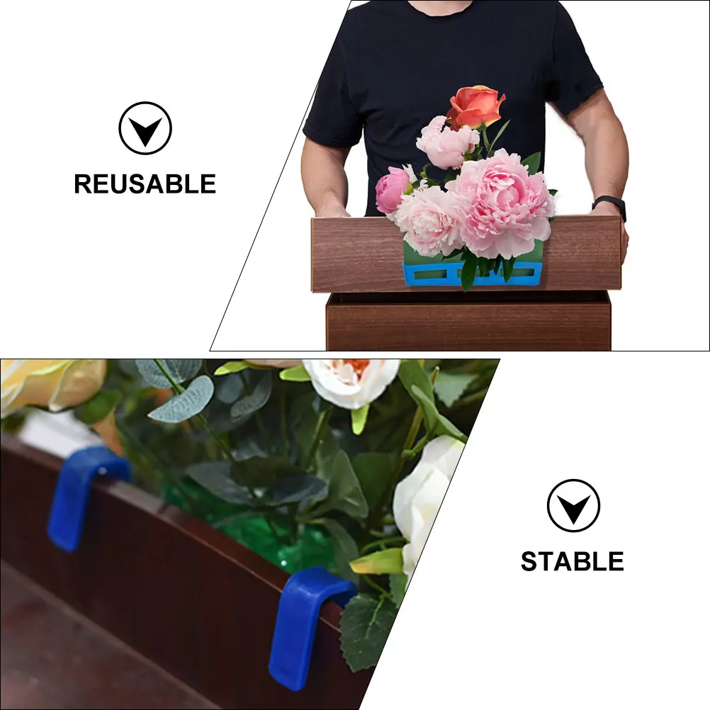 

Platform Flower Stand Floral Mud Rack For Railings Hanging Basket Holder Wedding Bouquet Wall Planter Vertical Pot Rack