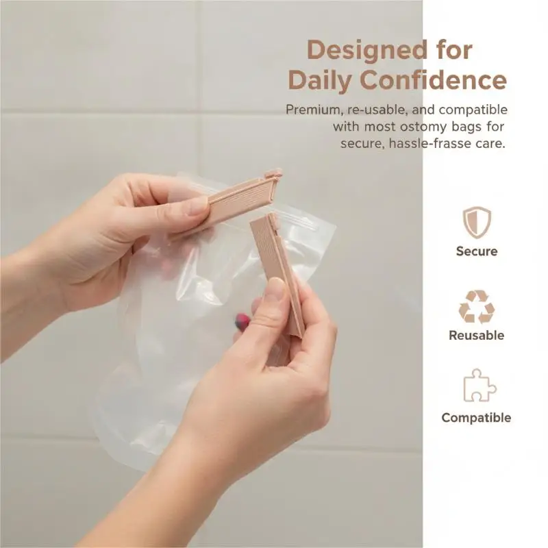 Leak Proof Ostomy Bag Clamp Drainable Pouch Sealing Clip Postoperative Colostomy Fistula Care Accessory