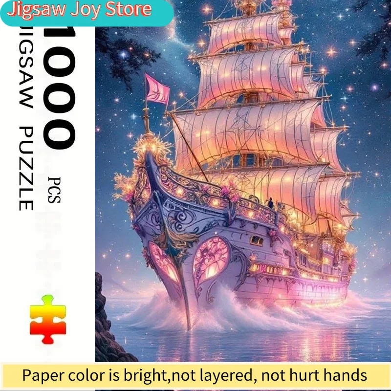 A  Adult Puzzle, Measuring 70.0X50.01 cm, Featuring a Colorful Enormous Sailboat Design, Perfect for Creative Fun with Family