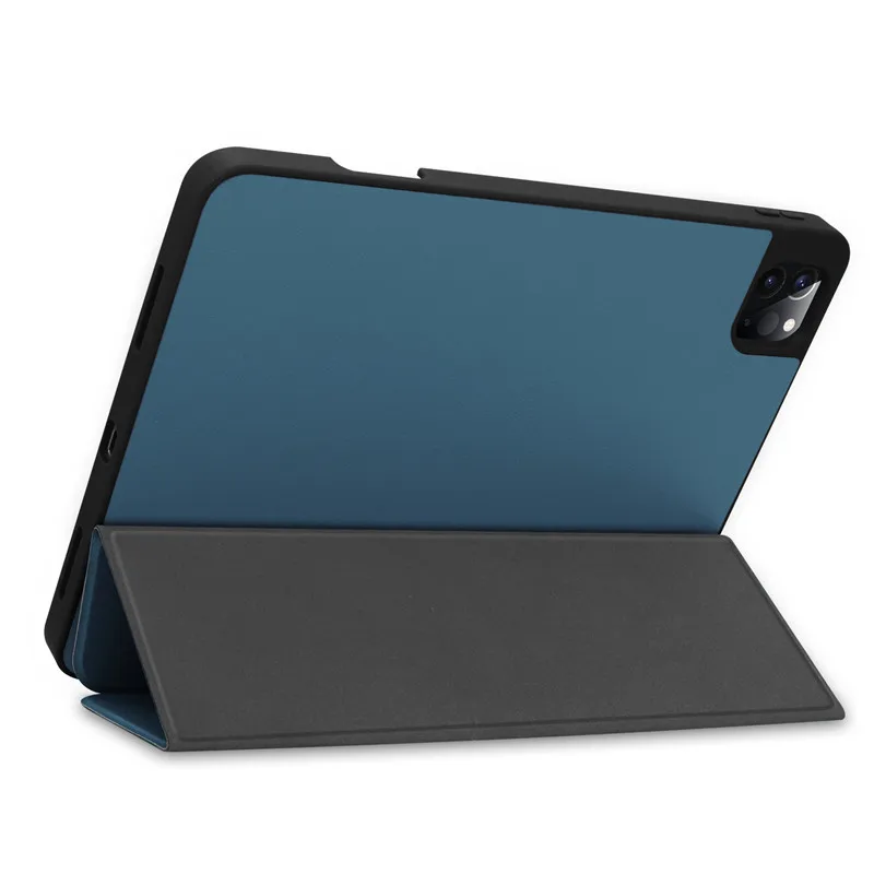 Para iPad Pro 2021 Funda 11 Funda magnética triple para Funda iPad Pro 11 2021 2020 Funda con portalápices Funda inteligente de cuero