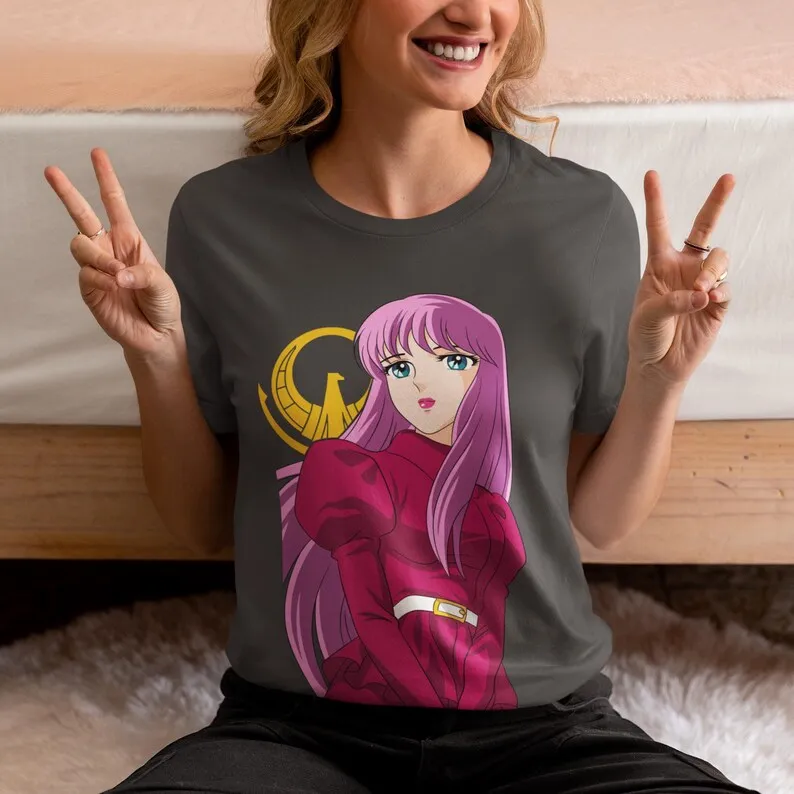 Divine Protector Heroine Unisex T-shirt - Japanese Anime Apparel, Vintage Mythology Era, Shoujo Power, Fearless Spirit, Anime En